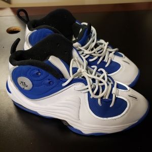Nike Kids Air Penny II Basketball Shoe White/Blue/